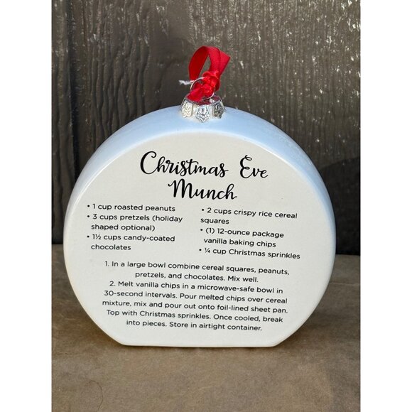 Temp-tations by Tara Ceramic Church Christmas Eve Munch Ornament Recipe Decor - Picture 3 of 7
